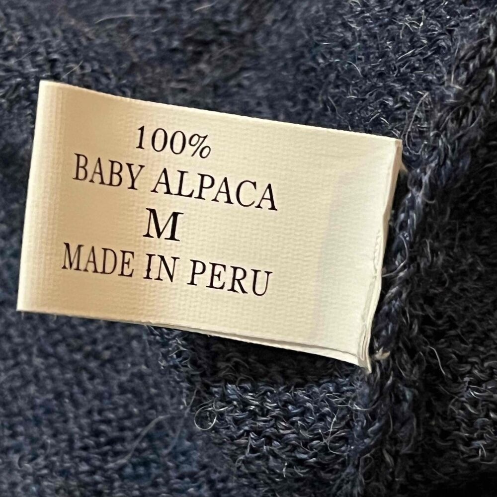 Baby Alpaca Wool Fair Isle Sweater Size Medium Peru from Manos de la Comunidad - Picture 8 of 9